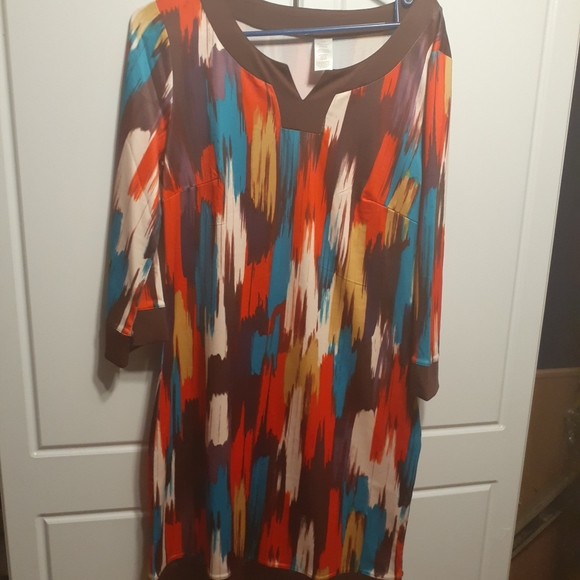 Colourful Abstract Pattern Dress - Picture 2 of 7